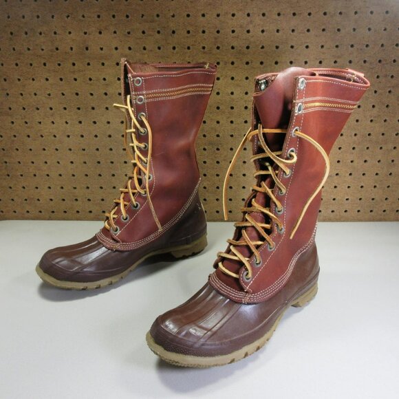 Vintage Converse mens RC Nichols red brown leather hunting duck boots 7 M USA - Picture 1 of 8